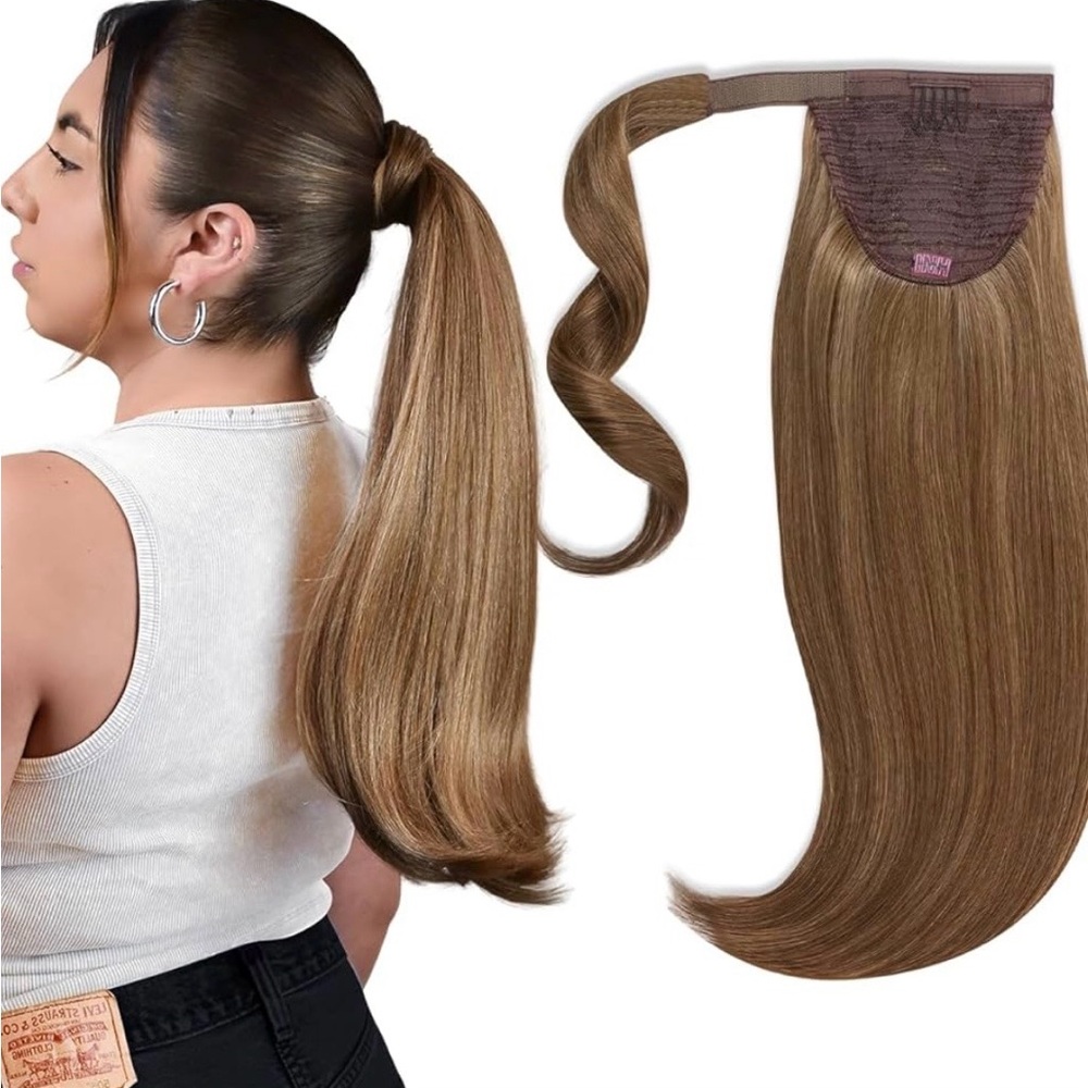 Lola Ash Blonde 17” Ponytail Hair Extension